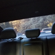 This was taken at eye level, and represents a fairly accurate view of what I see when I turn around. Which is not a whole lot. Look at how high up the end of the trunk lid is.